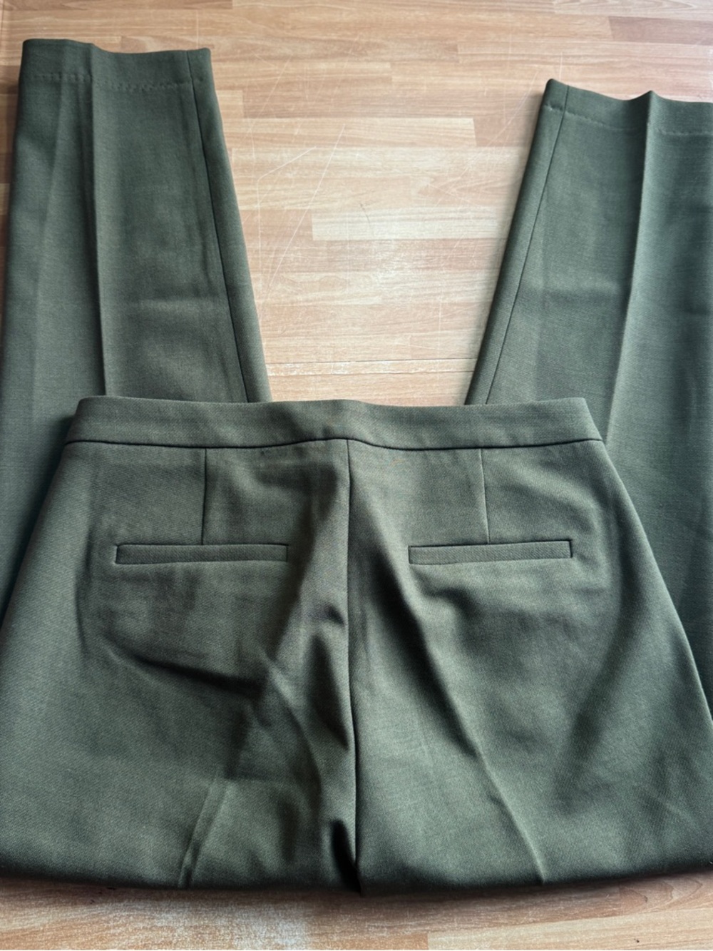 J. Crew martie wool slacks, army green, ankle pants, size 0 - Picture 2 of 12